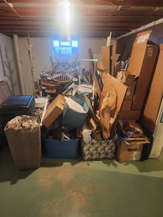 Roll-off dumpster container at job site for 4 Yard Dumpster Rental in Passaic